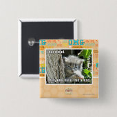 Badge Carré 5 Cm Haz I un fou (Devant & derrière)