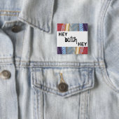 Badge Carré 5 Cm Hé virago hé (En situation)