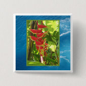 Badge Carré 5 Cm Heliconia rostrata (Devant)