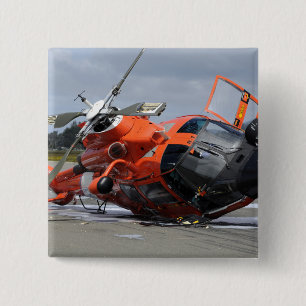 Badge Carré 5 Cm Hélicoptère du dauphin MH-65 écrasé chez Arcat
