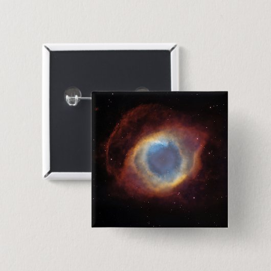 Badge Carré 5 Cm Helix Nebula (Devant & derrière)