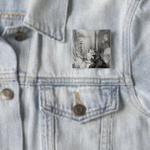 Badge Carré 5 Cm Heloise et Abelard (En situation)