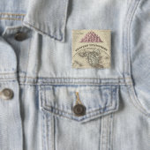 Badge Carré 5 Cm Hémisphère occidental 17 (En situation)