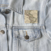 Badge Carré 5 Cm Hémisphère occidental 2 (En situation)