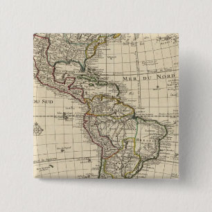 Badge Carré 5 Cm Hémisphère occidental 2