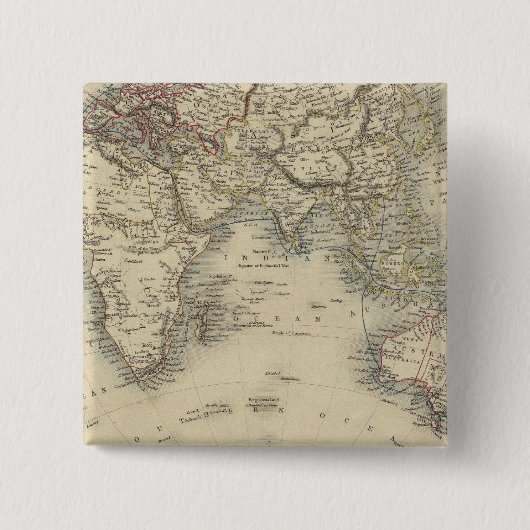 Badge Carré 5 Cm Hémisphère oriental 4 (Devant)