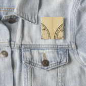 Badge Carré 5 Cm Hémisphère W, hémisphère E 2 (En situation)