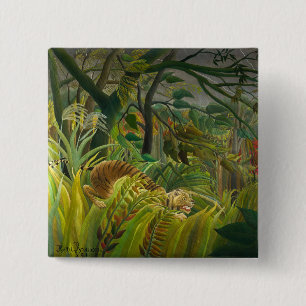 Badge Carré 5 Cm Henri Rousseau - Surpris !