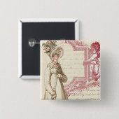 Badge Carré 5 Cm Henrietta (Devant & derrière)