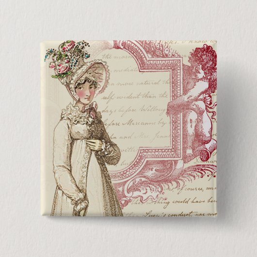 Badge Carré 5 Cm Henrietta (Devant)