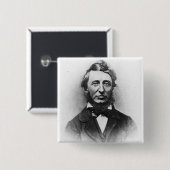 Badge Carré 5 Cm Henry Thoreau (Devant & derrière)