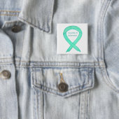 Badge Carré 5 Cm Hépatite B (VHB) Jade Awareness Ribbon Custom Pin (En situation)