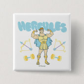 Badge Carré 5 Cm Hercules Arrows and Dumbbells Flex Button (Devant)