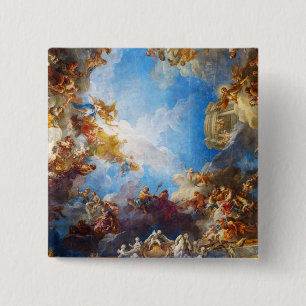 Badge Carré 5 Cm Hercules ceiling painting in Chateau de Versailles