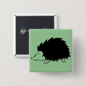 Badge Carré 5 Cm Hérisson (Devant & derrière)