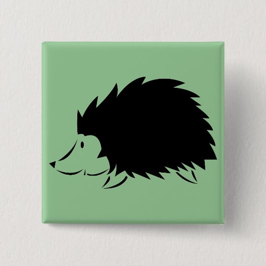 Badge Carré 5 Cm Hérisson (Devant)