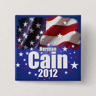 Badge Carré 5 Cm Herman Caïn 2012