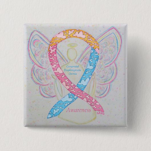 Badge Carré 5 Cm Hernie diaphragmatique congénitale Étanche de sens (Devant)