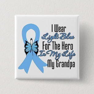 Badge Carré 5 Cm Héros de ruban de cancer de la prostate mon