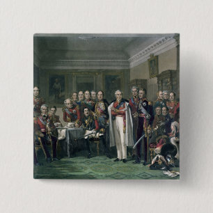 Badge Carré 5 Cm Héros péninsulaires au club uni de services