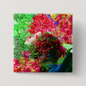 Badge Carré 5 Cm Heure d'été (Devant)