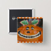 Badge Carré 5 Cm Heure Halloween_ (Devant & derrière)