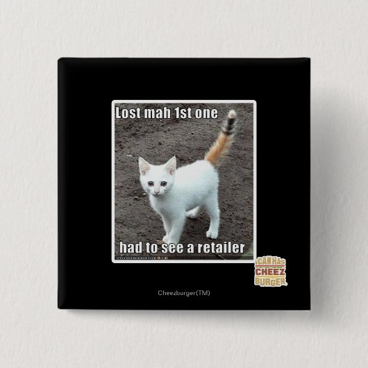 Badge Carré 5 Cm Heure-milliampère perdu un ęr (Devant)