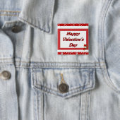 Badge Carré 5 Cm Heureuse Sainte-Valentin (En situation)