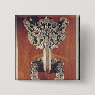 Badge Carré 5 Cm Heurtoir de porte de shou de P'u avec une