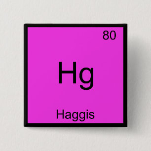 Badge Carré 5 Cm Hg - T-shirt symbole d'élément de chimie drôle de 