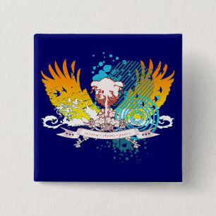 Badge Carré 5 Cm hi-fi tree.