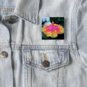 Badge Carré 5 Cm hibiscus (En situation)