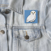 Badge Carré 5 Cm Hibou de Birdorable Milou (En situation)