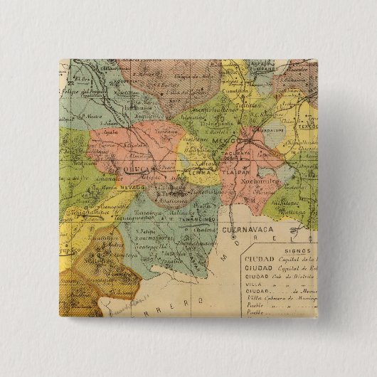Badge Carré 5 Cm Hidalgo, Mexique (Devant)