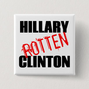 Badge Carré 5 Cm Hillary Clinton