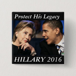 Badge Carré 5 Cm Hillary Clinton 2016