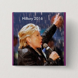 Badge Carré 5 Cm Hillary Clinton pour le président 2016
