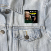 Badge Carré 5 Cm Hillary tordue - ne laissez pas l'escroc outre du (En situation)