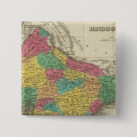 Badge Carré 5 Cm Hindoostan 3 (Devant)