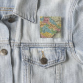 Badge Carré 5 Cm Hindostan 2 (En situation)