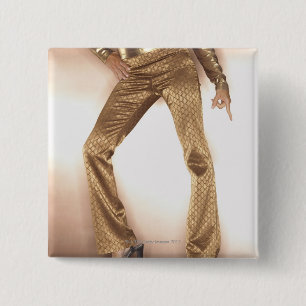 Badge Carré 5 Cm Hip woman in gold disco danser