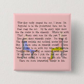 Badge Carré 5 Cm Histoire Art Déplaisant Strowalk Crack Guy