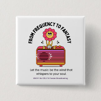 Badge Carré 5 Cm Hits 105,5 Pin