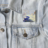 Badge Carré 5 Cm Hiver (par Guy Rose) (En situation)