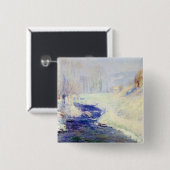 Badge Carré 5 Cm Hiver (par Guy Rose) (Devant & derrière)
