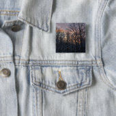 Badge Carré 5 Cm Hiver Sunrise I Pastel Paysage naturel (En situation)