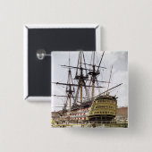 Badge Carré 5 Cm HMS Victory (Devant & derrière)