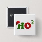 Badge Carré 5 Cm Ho Ho Ho Ho3 (Devant & derrière)