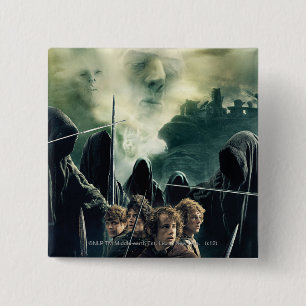 Badge Carré 5 Cm Hobbits prêt à lutter