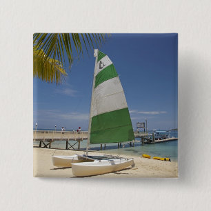 Badge Carré 5 Cm Hobie Cat, Plantation Island Resort